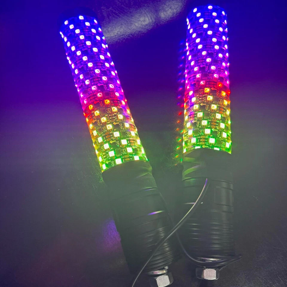 Luz de látigo espiral LED de 1 pie de espesor para Can Am Maverick Sport X3 X RS Max Turbo Foto 4 de 4