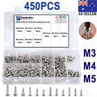 <!--F#f_0-->450pcs M3 M4 M5 Phillips Pan Round Head Self Tapping Wood Screw Set Kit A2 Steel<!--F/-->