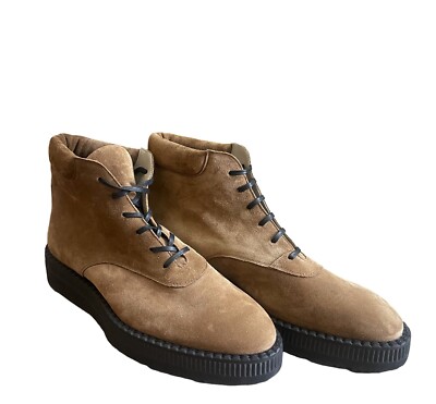 $1,995 NEW Kiton Brown Suede Rubber Sole Ankle Boots Size 11