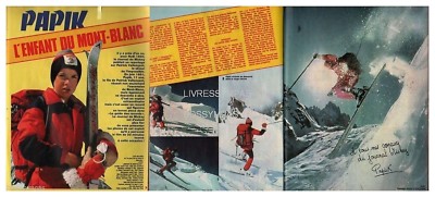 1981 DOKUMENT (Ref. Cim AL097) SPORT: SKI PAPIK VALLENCANT MONT BLANC 3Seiten