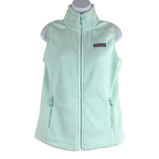 Vineyard Vines Westerly Vest Fleece Women's XS Crystal Blue ZIP NWT CJ-1295