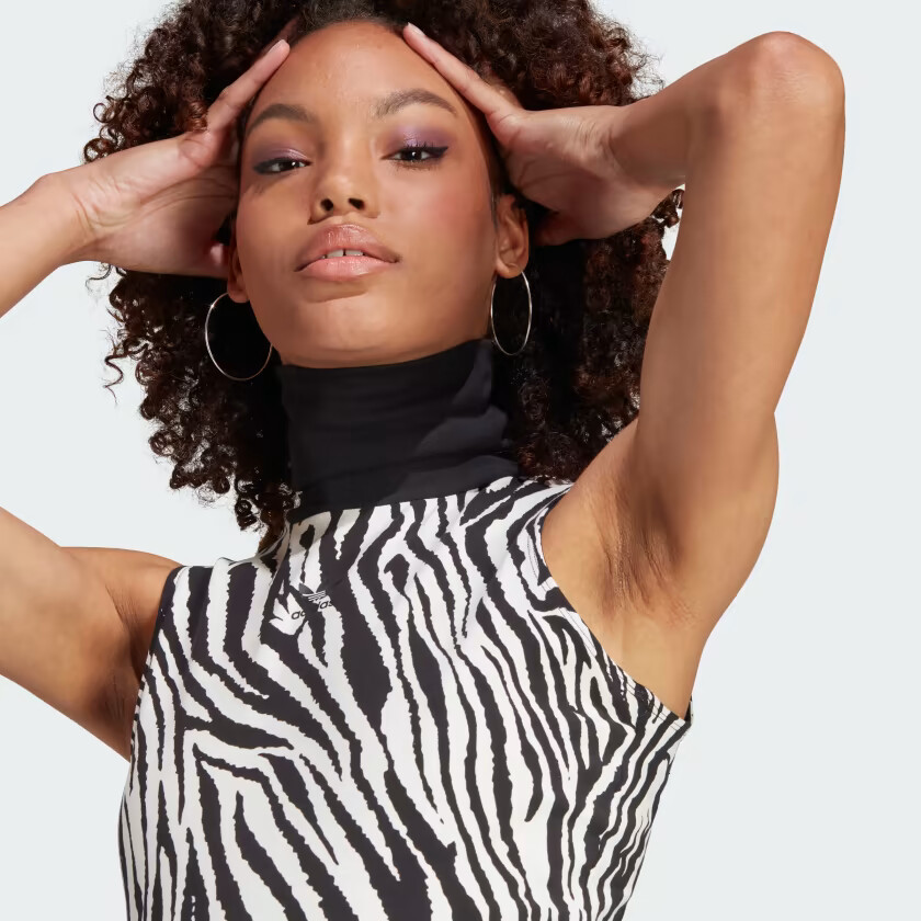 adidas Originals Women's Allover Zebra Animal Print Dress adidas Originals Women's Allover Zebra Animal Print Dress