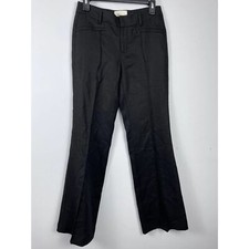 Anthropologie Elevenses The Brighton Black Linen Blend Pants Size 2