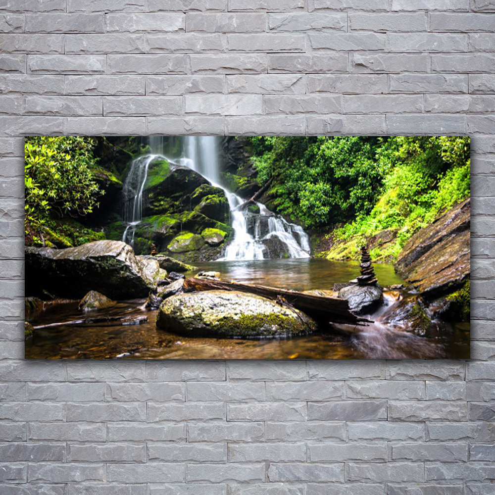 Impression sur verre acrylique 120x60 lavable et anti-UV motif foret de pierre