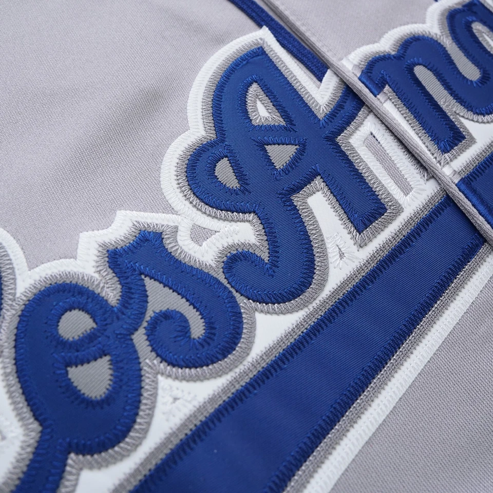 Camiseta deportiva para hombre Clayton Kershaw 2006 Los Angeles Dodgers gris carretera retro Foto 3 de 4