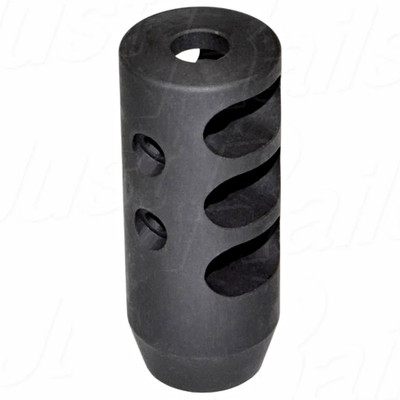 Black Steel Rifle 3-Port Threaded Muzzle Brake, 1/2X28....223/5.56 AIRSOFT RIFLE