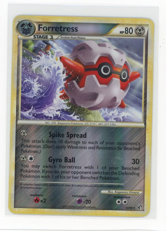Pokemon Undaunted #13/90 Forretress Reverse Holo