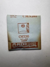 New Germanow-Simon Mach (GS) CMX265 Watch Crystal 14.2x12.6 NOS Part Flexo Gruen