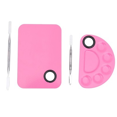 2 Sätze Edelstahl-Farbmischer für Make-up-Aquarellölgemälde und
