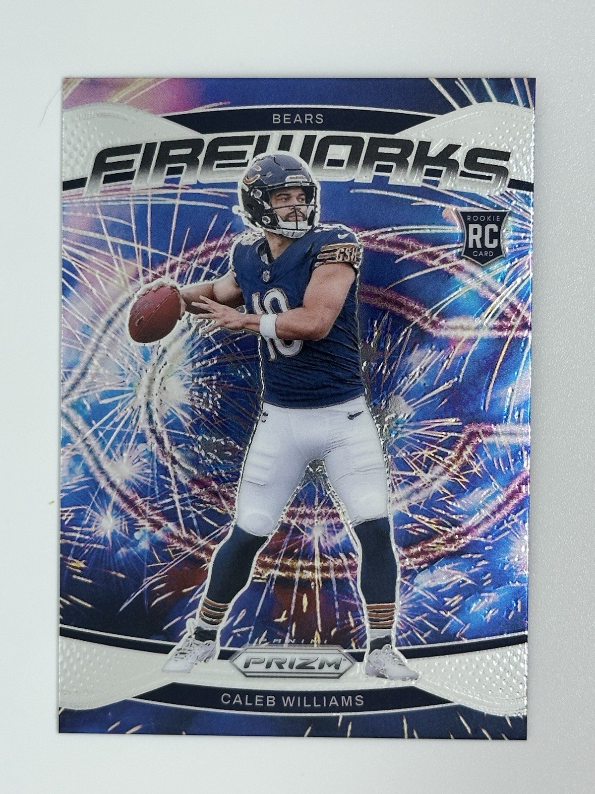 2024 Panini Prizm Caleb Williams Fireworks #25 (RC) Chicago Bears