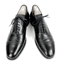 Florsheim Leather Quarter Brogue Oxfords Mens 10C Black LKNU Elegant Dress Shoes
