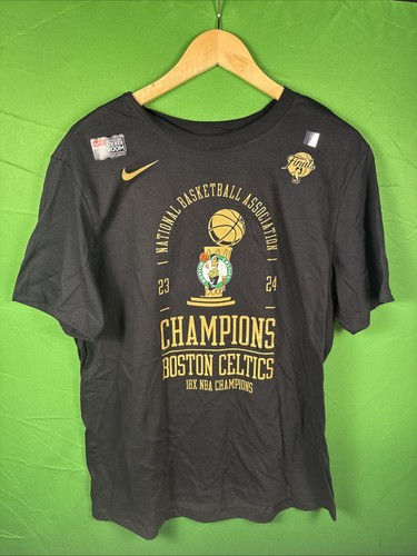 Boston Celtics 2024 NBA Champions Nike Official Locker Room T-Shirt; Men’s Large