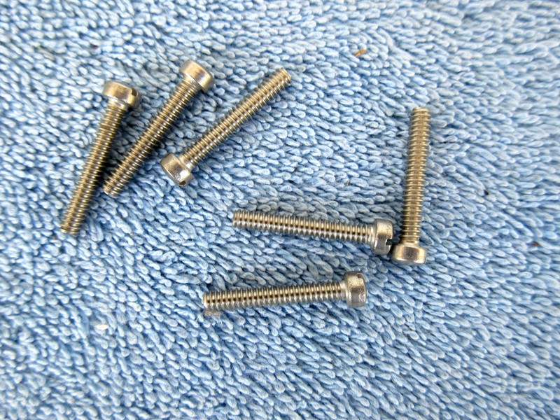 Vintage Scuba 1955-1973 Dacor R1-R4 Double Hose Regulator Set of 6 Cover Screws