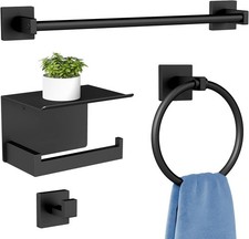 Bathroom Hardware Accessories Set 4-Pieces Towel Racks for Wall Mounted
