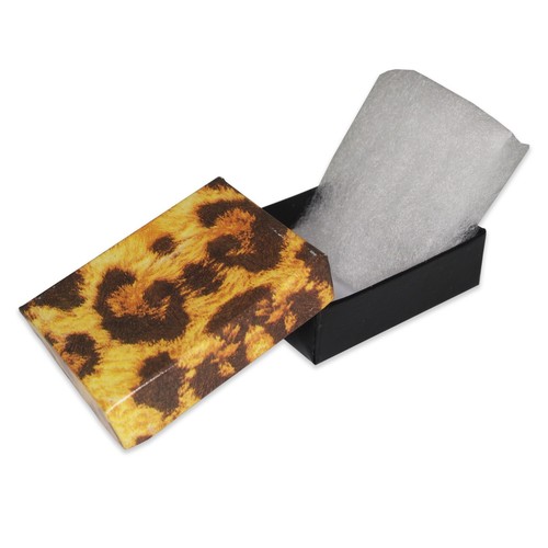 100 scatole portagioie piene di cotone stampa leopardata lucide confezione regalo vendita al dettaglio - Foto 4 di 46
