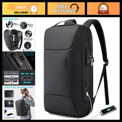 Anti-Theft Business Backpack for 15.6'' Laptop, USB Charging, Travel & Office Use