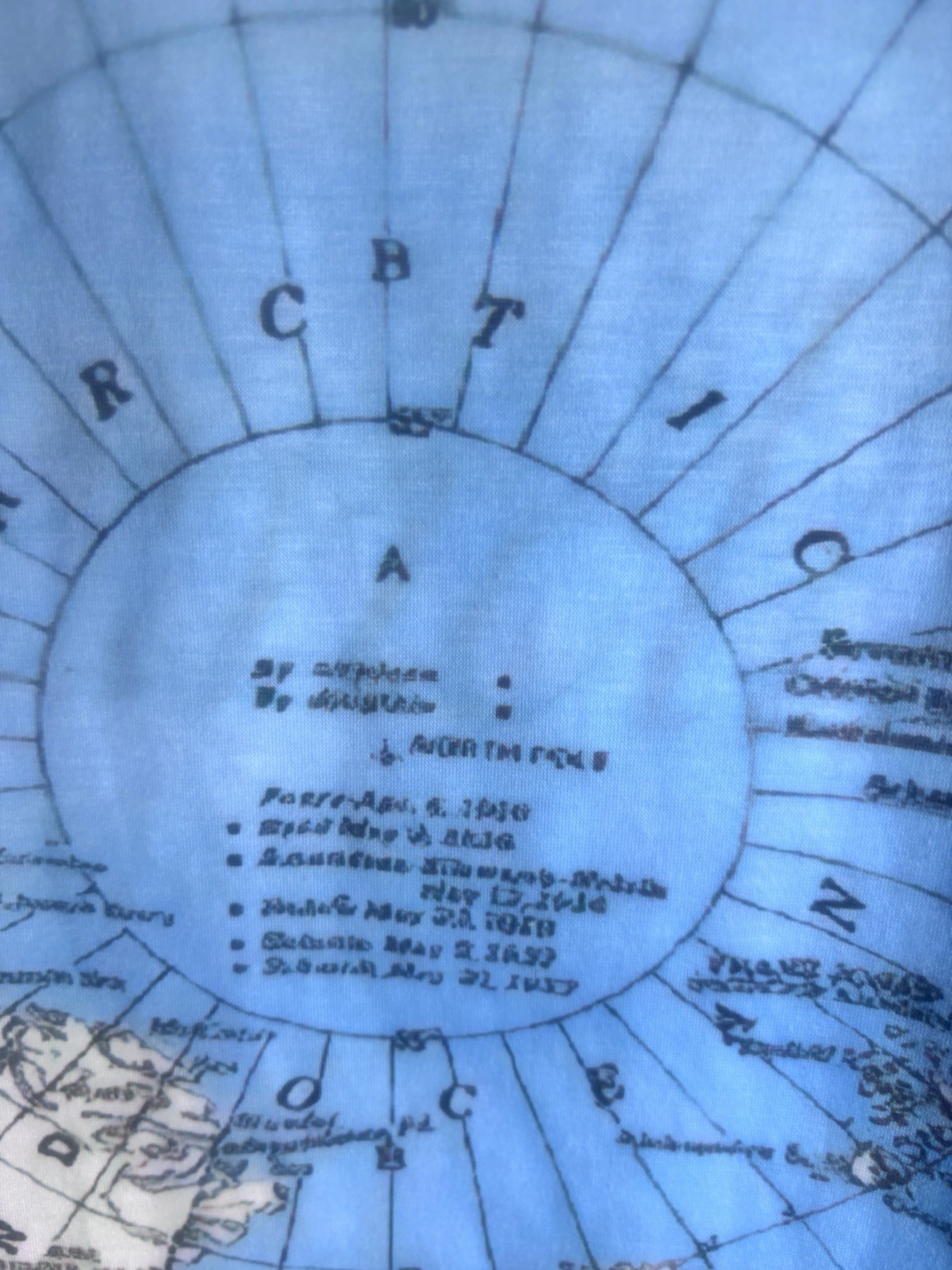 World Map Globe Print Design pull over Shirt Top - image 6