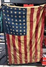 Vintage Reliance 48 STAR AMERICAN FLAG 4 X 6 Open Weave Bunting Made In USA TS