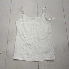 Gap Cami Tank Top Womens S White Spaghetti Strap Cotton Stretch Jersey Cami