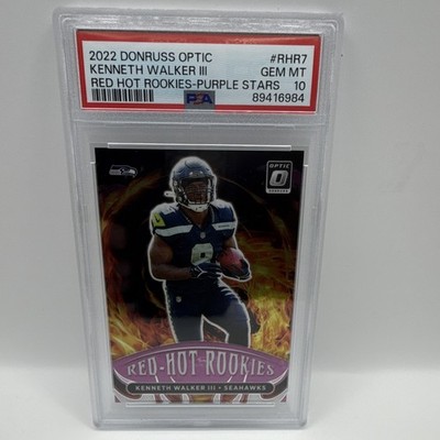 Kenneth Walker III Red Hot Rookies Purple Stars #RHR-7 PSA 10 /25