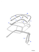Jaguar Genuine Seal Retainer Fits XK8 Coupe Convertible 1997-2006 HJA7739AC