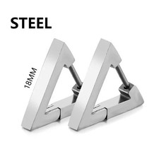 Punk Rock Stainless Steel Triangle Men's Women's Hoop Huggie Ear Studs Earrings