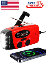 Emergency Wind Up Solar Hand Crank Radio Power Bank Charger FM/AM Torch