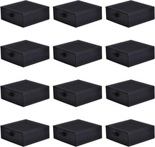 12 Pack Cardboard Drawer Display Jewelry Boxes, Black Gift Boxes Kraft Paper Box