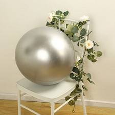5 SILVER 36" Biodegradable Latex Metallic Balloons Party Wedding Event
