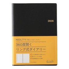 NOLTY Planner 2026 A5 Weekly Ring Black 6421 2025 December Start 