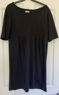 Heart & Sole Empire Line schwarzes Jerseykleid Größe 14