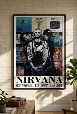 Poster Nirvana Poster, Kurt Cobain Poster, Nirvana Band 8x10 16x24
