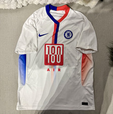 Nike Dri-FIT Chelsea FC Soccer Jersey White Blue Red Mens Size S
