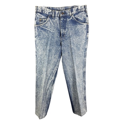 #ad Vintage Branders Jeans Mens 34x30 Blue Acid Wash Denim Straight Leg 90s Grunge $21.65