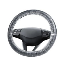 100Pcs Disposable Car Steering Wheel Covers, Universal Plastic Steering Wheel...