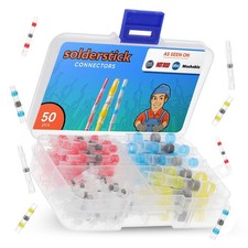 50 Pieces Waterproof Solder Seal Wire Connectors Kit, Electrical Insulated Wi...