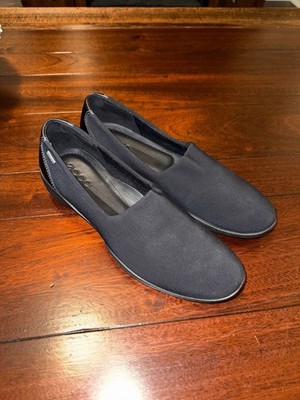 ECCO Gore-Tex Ladies Size 37 Black Slip On Casual Shoes