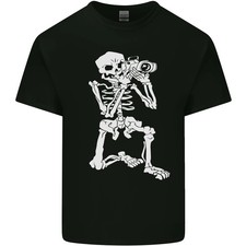 Camiseta de algodón claro para hombre Skeleton Photographer Photographer