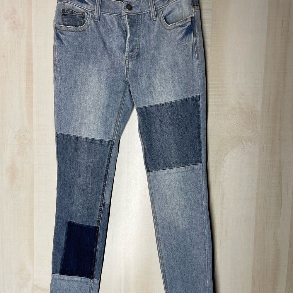 Free People patchwork button fly denim jeans, siz… - image 10