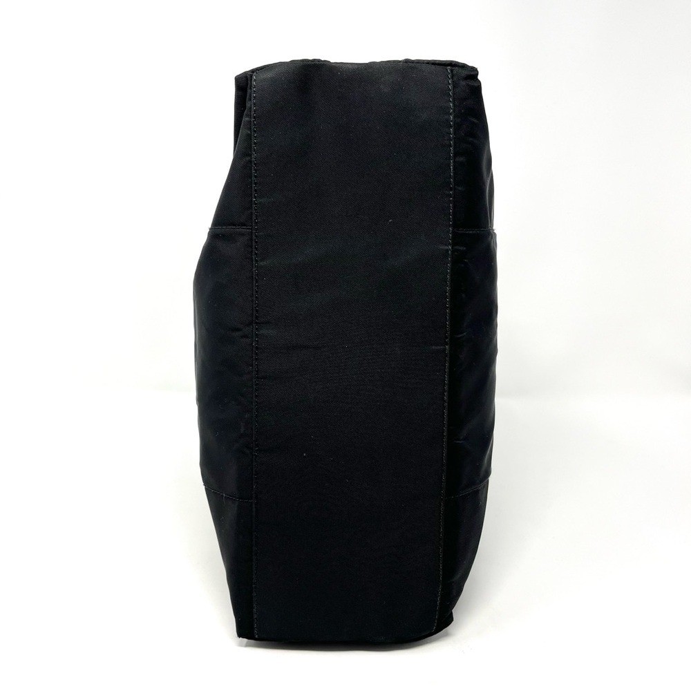 Vintage Prada Black Tessuto Nylon Triangle Logo Shoulder Bag Tote Leather Chain thumbnail 7