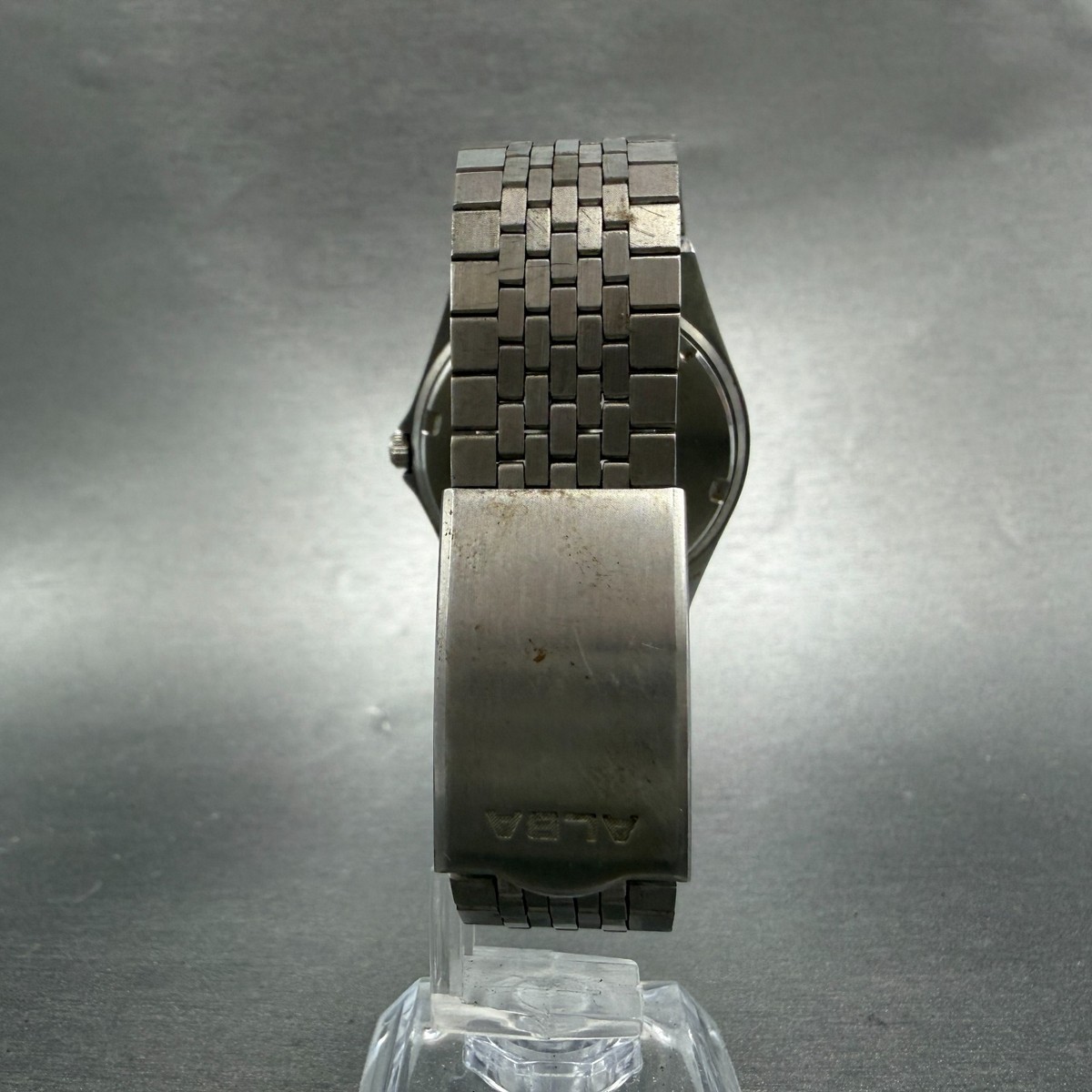 Seiko ALBA Watch Men 35mm Silver Dial Silver Tone Daydate V743