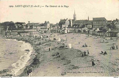 Alte Postkarte - 22 - Saint Quay Portrieux - Gesamtansicht des Strandes -