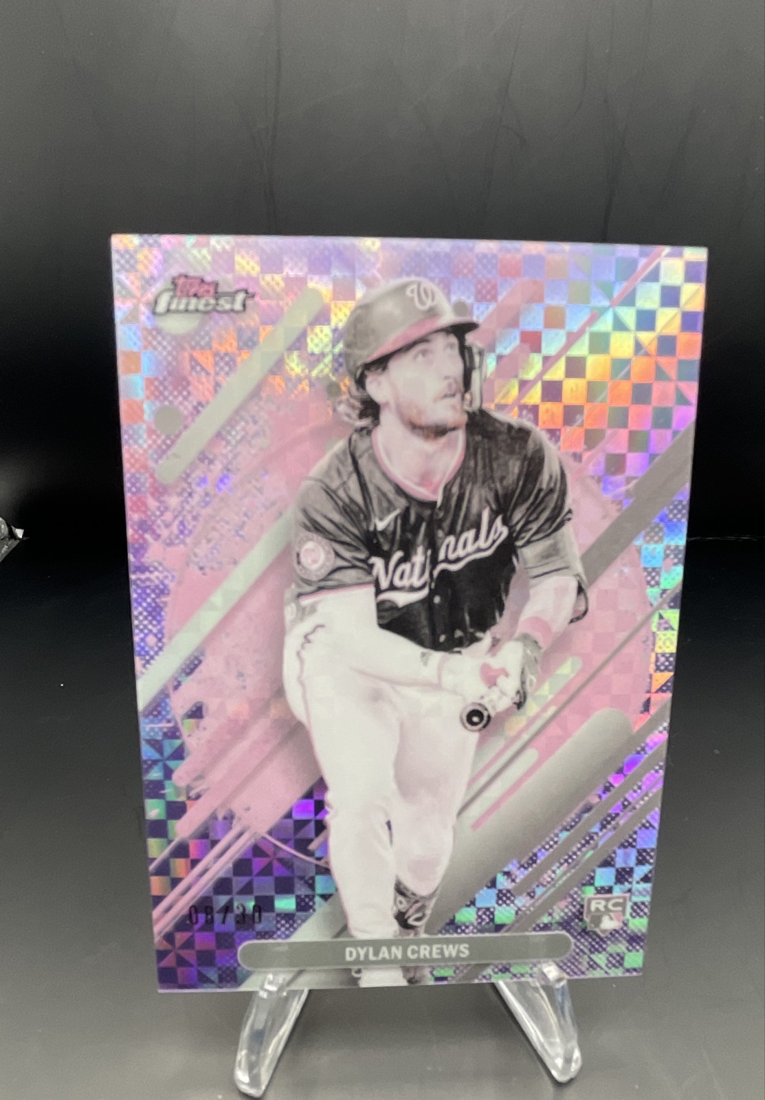 2025 Topps Finest - Rare Dylan Crews #280 Pearl Checkerboard Refractor /30 (RC)