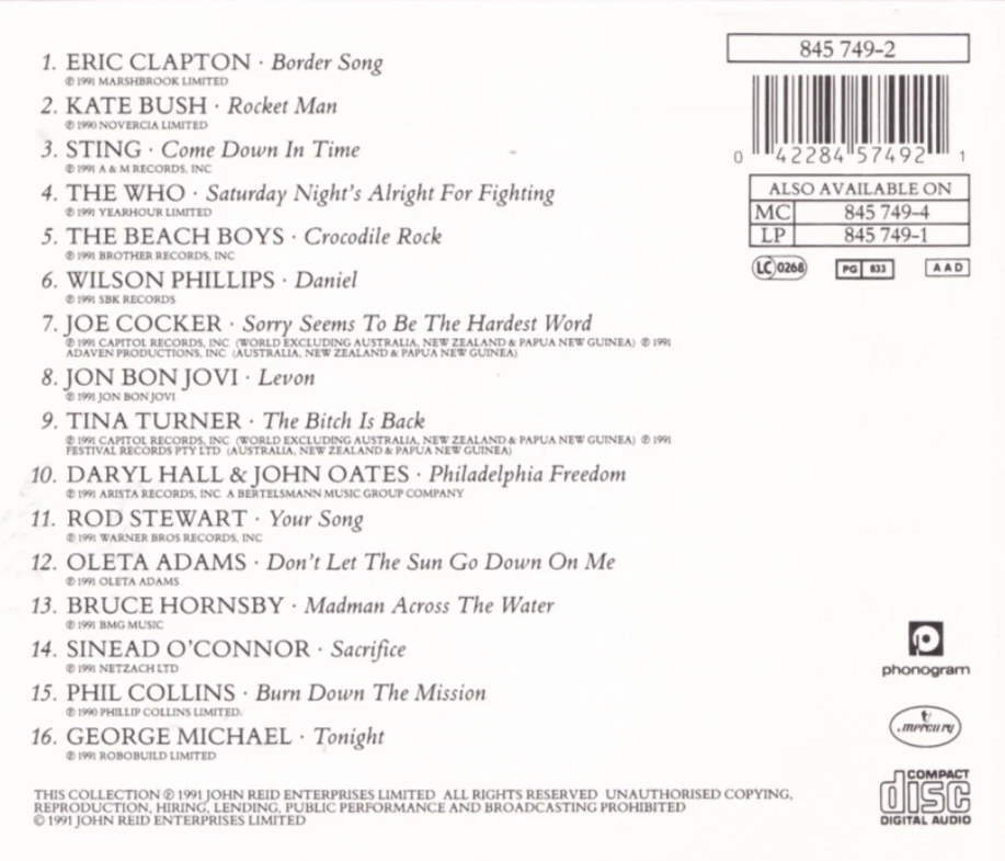 Various - Two Rooms: Tribute Celebrating the songs of Elton John & Bernie Taupin - Bild 2 von 2