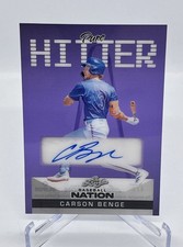 2025 Leaf Baseball Nation Carson Benge Mets Purple Pure Hitter Auto 4/8