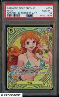 PSA 10 Nami EB03 053 SP SR Parallel ONE PIECE Card Heroines edition 2025