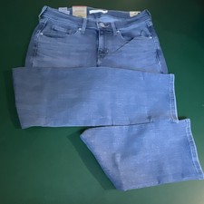 Levi's Girls Classic Straight Jeans 6L Blue Denim Solid Button Closure