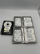 Lot of 5 SATA Hard Drives Seagate Barracuda 1TB/500GB WD 250GB Untested
