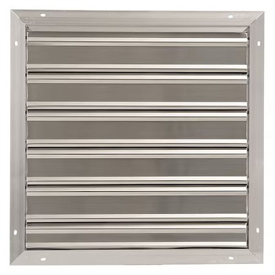Dayton 2Ftw6 24 In 27''H-W 5.75''L Alu Wall Exhaust Shutter, 24-1/2 In X 24-1/2