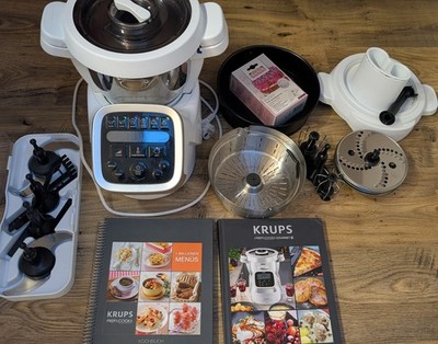 Krups Prep & Cook Küchenmaschine mit zahlreichem Zubehör & passenden Kochbüchern